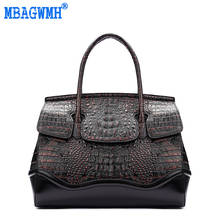 Hot 2018 Luxury Brand Women Leather Handbag Crocodile Bag Vintage Female Crocodile Shoulder Bags #EY551 2024 - buy cheap