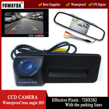 rear view Car Mirror Monitor + HD CCD car rear view Trunk handle Camera for Skoda Roomster Fabia Octavia Yeti superb for Audi A1 2024 - buy cheap