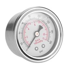 0-160 PSI/bar Car Fuel Pressure Regulator Gauge Liquid Fill Fuel/Oil Meter Pressure Liquid Filled Gauge 2024 - buy cheap
