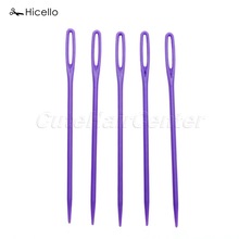 Hicello 5Pcs/Bag Large Eye Sewing Needles Plastic Stitchery Needles Darning Wool Children Embroidery Tapestry Needles 7cm 2024 - buy cheap