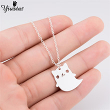 yiustar High Quality Ghost Spooky Jewelry Halloween Cute Ghost Charm Kids Casper Necklace choker necklace indian jewelry 2024 - buy cheap