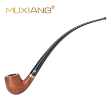 Boquilla acrílica para tubo de tabaco de madera, boquilla para tubo de Kevazingo de RU-MUXIANG, con filtro de 3mm, Tallo largo Churchwarden 2024 - compra barato