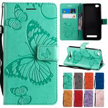 for xiaomi redmi 4X 4A 5 Plus 5plus S2 phone case card slots pocket luxury flip cover holster PU cover coque case 3D Butterfly 2024 - buy cheap