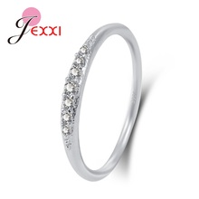 Classic Wholesale Price Simple 925 Sterling Silver  Infinity Finger Rings with Crystals for Women Unisex Party Ring Bague 2024 - buy cheap