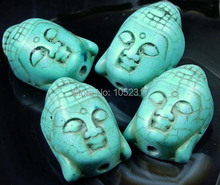 Wholesale 20x30mm Bead Length 40cm Bead stone Howlite Bead Carved Buddha Head Religion Loose Bead Free Shipping 2024 - buy cheap