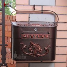 Европейский чугунный почтовый ящик, настенный металлический почтовый ящик с буквами, модный винтажный ящик для газет, 2015 2024 - купить недорого