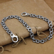 Shiny Silver Fashion Clasps Solid 316L Stainless Steel Cool Men's Gothic Eight Type Wallet Chain  4B006WC2  --  14"~36" 2024 - buy cheap