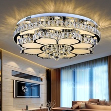 Crystal Petals Circular LED Ceiling Lamps Modern Simple Single & Double Bedroom Restaurant Commercial Decorations Ceiling lights 2024 - buy cheap