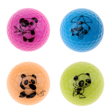 Bola de golfe bola de condução dupla camada bonito panda golfe gama de prática bola flexível elástica treinamento bola de golfe 2024 - compre barato