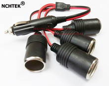 NCHTEK 12V~24V Car Cigarette Lighter Male to 4 Female Socket Plug Connector Adapter Cable/Free Shipping/2PCS 2024 - buy cheap