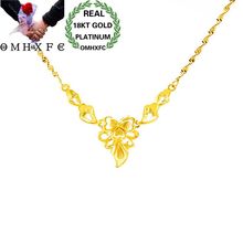 MHXFC-collar con colgante de oro de 18kt para mujer, joya de moda europea, regalo de cumpleaños y boda, Vintage, corazón, flor, NL109 2024 - compra barato