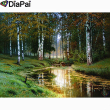 DIAPAI 5D Diamond Painting Full Square/Round "Tree scenery" Picture Of Rhinestone DIY Diamond Embroidery Home Decor A26309 2024 - buy cheap