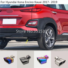 car cover Stainless steel muffler pipe outlet dedicate exhaust tip tail For Hyundai Kona Encino Kauai 2017 2018 2019 2020 2024 - buy cheap