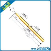 100 pces P035-B1 diâmetro 0.22mm comprimento do pino do pogo das pontas de prova do teste da mola 11.5mm (30g) 2024 - compre barato