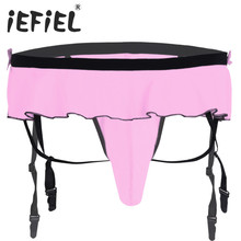 iEFiEL Fashion Mens Male Lingerie Sexy Bikini Briefs Underwear Underpants Sissy Thong Triangle Panties with Bulge Pouch Garters 2024 - buy cheap