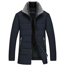 Warm Sport Jackets Mens Winter Coats 2019 New Fur Collar Outdoors Windbreaker Medium Long Coat Windproof Thermal Gym Run Jacket 2024 - buy cheap