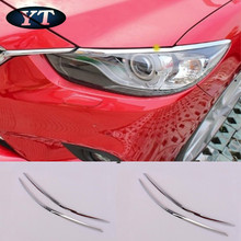 Car front grille trim auto grille decoration cover for Mazda 6 2014 2015,ABS chrome 2024 - buy cheap