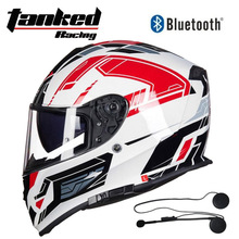 Viseira para capacete de motocicleta, rosto inteiro, certificação eur, feita em abs, lente dupla, para pc ou moto, com bluetooth 2024 - compre barato