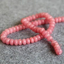 Contas de calcedônia rosa facetada 6*8mm, contas ábaco faça você mesmo, para colar pulseira 15 polegadas, design de joalheria feminina 2024 - compre barato