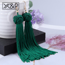 X&P Vintage Ethnic Long Tassel Drop Earrings for Women Lady Fashion Bohemian Statement Fringe Dangle Women Earring 2018 Jewelry 2024 - buy cheap