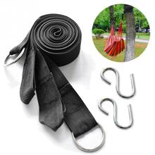 Top quality 2PC Camping Strong Strap Belt Hammock Tree Straps Hanging Straps Rope with 2 Hooks 2024 - buy cheap