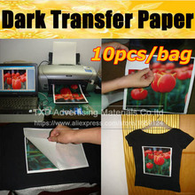 Free shipping New 10 Sheets Iron On Inkjet Print Heat Transfer A4 Paper paint paper For dark black textiles Fabric T-Shirt 2024 - buy cheap