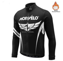 Morvelo Winter Thermal Fleece Men's Cycling Jersey long sleeve Jacket Ropa ciclismo Bicycle Wear Bike Clothing maillot 2019 2024 - buy cheap