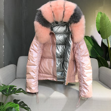 Sanishroly Winter Women Short Double-sided Coat Warm Thick White Duck Down Jacket Parka Lady Big Fur Collar Hooded Outerwear 692 2024 - buy cheap