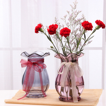 Европейская стеклянная ваза цветные прозрачные вазы для домашнего декора, ремесла, гидропонный контейнер, ваза для цветочных горшков для свадебного декора 2024 - купить недорого