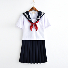 New Sales Japanese School Uniform 2021 White Girls Class Navy Sailor Uniforms Students Clothes Anime Cosplay Sailor Suits 2024 - buy cheap