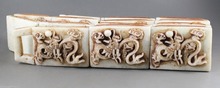 Elaborate Chinese natural jade hand-carved dragon old belt, to ward off bad luck 2024 - buy cheap