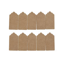 100 X Brown Scallop Head Label Luggage Wedding Note Blank price Hang tag Kraft Paper Tags Hang tag Kraft Gift Approx. 4cm x 2cm 2024 - buy cheap