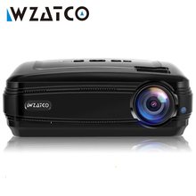 Портативный ТВ-проектор WZATCO CTL60, Android 9.0, Wi-Fi, 5500 лм, full HD, 1080P, 4K, HD I мультимедийный ЖК-проектор, для домашнего кинотеатра 2024 - купить недорого