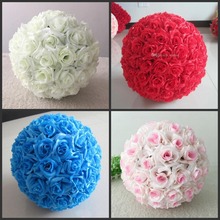 Bolas de rosas artificiales de seda para decoración de fiestas, bolas de flores colgantes, adornos navideños para bodas 2024 - compra barato