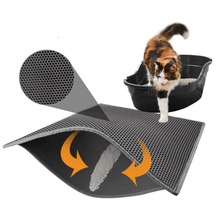 Waterproof Pet Cat Litter Mat EVA Double Layer Cat Litter Trapping Pets Mat Pad Bottom Nop Slip Folding Pet Litter Cat Mat Floor 2024 - buy cheap