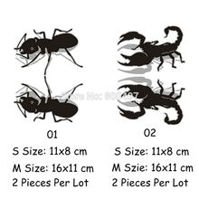 20 x Car styling Creative Vivid Scorpions Ant Car Sticker Decal Car-covers for Tesla Toyota Kia Chevrolet Volkswagen VW Hyundai 2024 - buy cheap