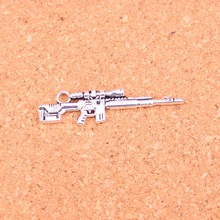 Abalorios de pistola de rifle de francotirador chapados en plata antigua, accesorios de joyería hechos a mano, accesorios de 8x42mm, 41 Uds. 2024 - compra barato