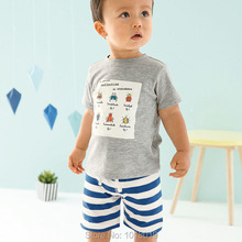 Conjuntos de roupas infantis para meninos, camiseta e calças 2021 algodão com estampa casual 1-7 anos 2024 - compre barato