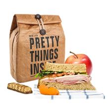 Bolsa de papel marrón reutilizable para el almuerzo, bolsa de papel térmica duradera, aislante, contenedor para Picnic 2024 - compra barato