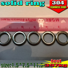 free shipping fishing solid ring 304Stainless steel 1.5*7.5*11.5mm 30pcs the best quality 304 stainless steel 2024 - buy cheap