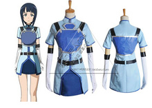 2016 Anime Sword Art Online Sachi Cosplay Costume Blue Color Set All Size 2024 - buy cheap