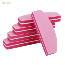 20pcs Mini Nail File 100/180 Pink Half Moon Nail Art Sponge Sanding Files UV Gel Polish Blocks Manicure Care Nail Buffing Tools 2024 - buy cheap