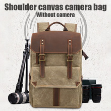 Newly Outdoor Waterproof Photography DSLR Camera Backpack Wax Dye Canvas Video Digital Photo Bag Case DC128 2024 - buy cheap