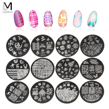 Ladymisty Nail Stamping Template Plates Flower Animal Pattern Round  Lace Nail Art Stamping Template Image Plate Stencils 2024 - buy cheap