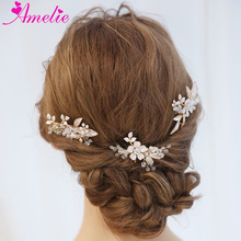 Boho Women Headpiece Crystal Bridal Hair Comb and Hair Pin Wedding Hair Jewelry Prom Hair Accessories Gold Wire Halo 2024 - buy cheap