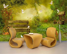 beibehang Customized modern photo 3d wallpaper fantasy natural forest elk children's room TV background wall painting wallpaper 2024 - buy cheap