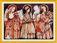 Christmas Eve angels cotton people home decor Cross Stitch kit 14ct white 11ct print embroidery DIY handmade needlework wall 2024 - buy cheap