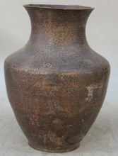 Cantar voge gem s1852 9 "marcado bronze chinês folclótus homem menfolk vaso de garrafa de flor vaso 2024 - compre barato