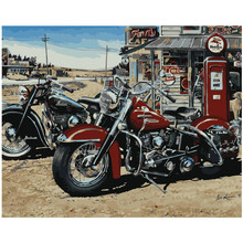 Painting By Numbers DIY Dropshipping 40x50 50x65cm Retro cool motorcycle Still life Canvas Wedding Decoration Art picture Gift 2024 - buy cheap