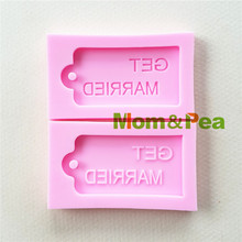 Mom&Pea 1131 Free Shipping Get Married Silicone mold Cake Decoration Fondant Cake 3D Mold Food Grade 2024 - buy cheap